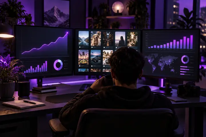 Example faceless reels channel analytics