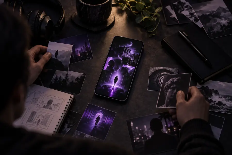 Unstructured faceless reel concept on an iPhone workflow