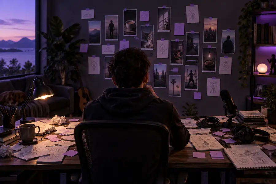 Unstructured short-form video idea before an online workflow